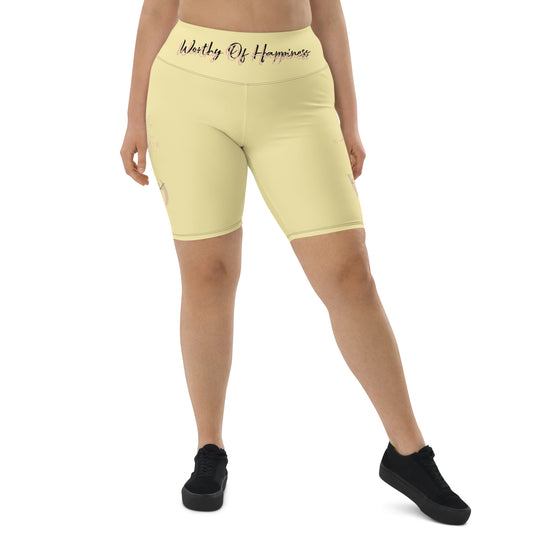 Worthy Of Happiness Biker Shorts