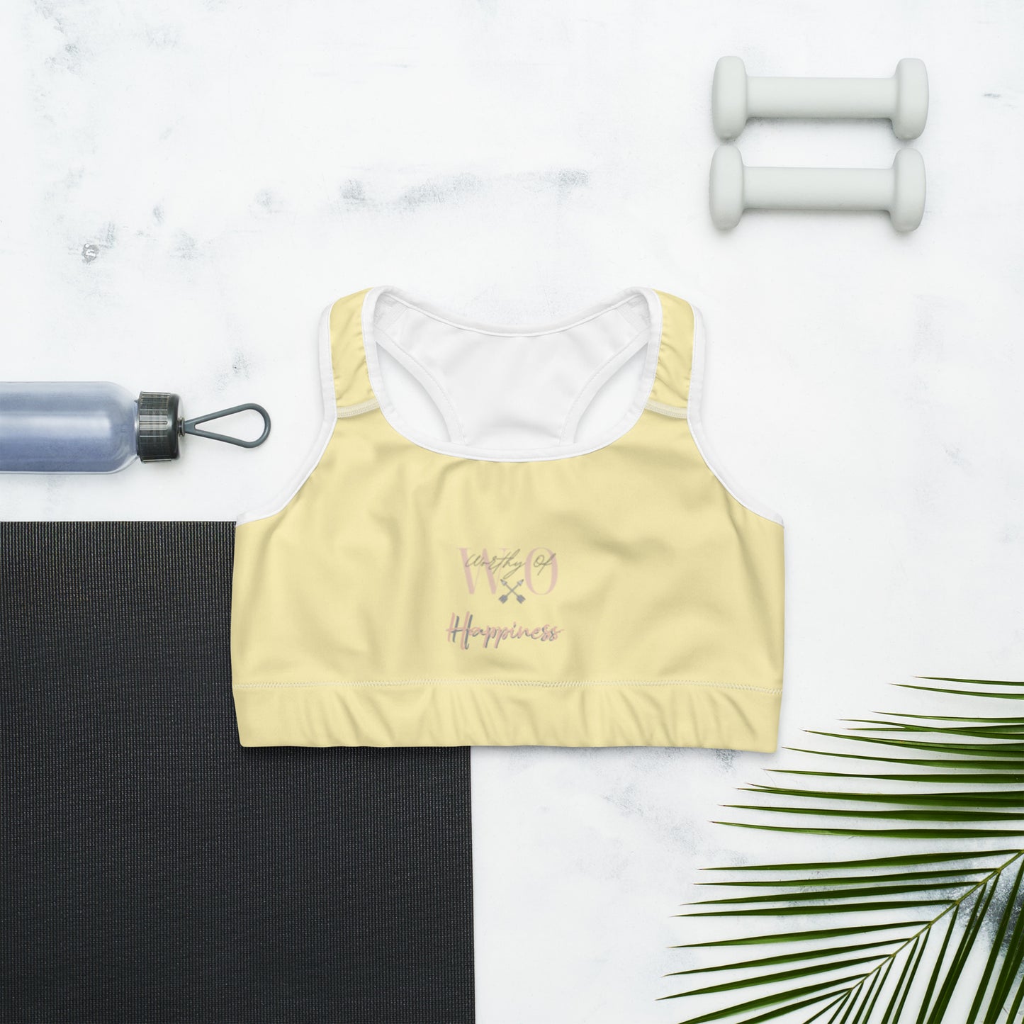 Worthy Of Happiness Sports bra