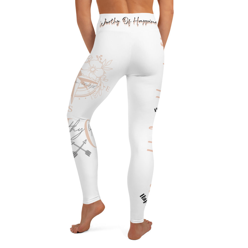 Worthy Of Happiness Yoga Leggings