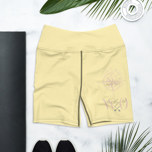 Worthy Of Happiness Yoga Shorts