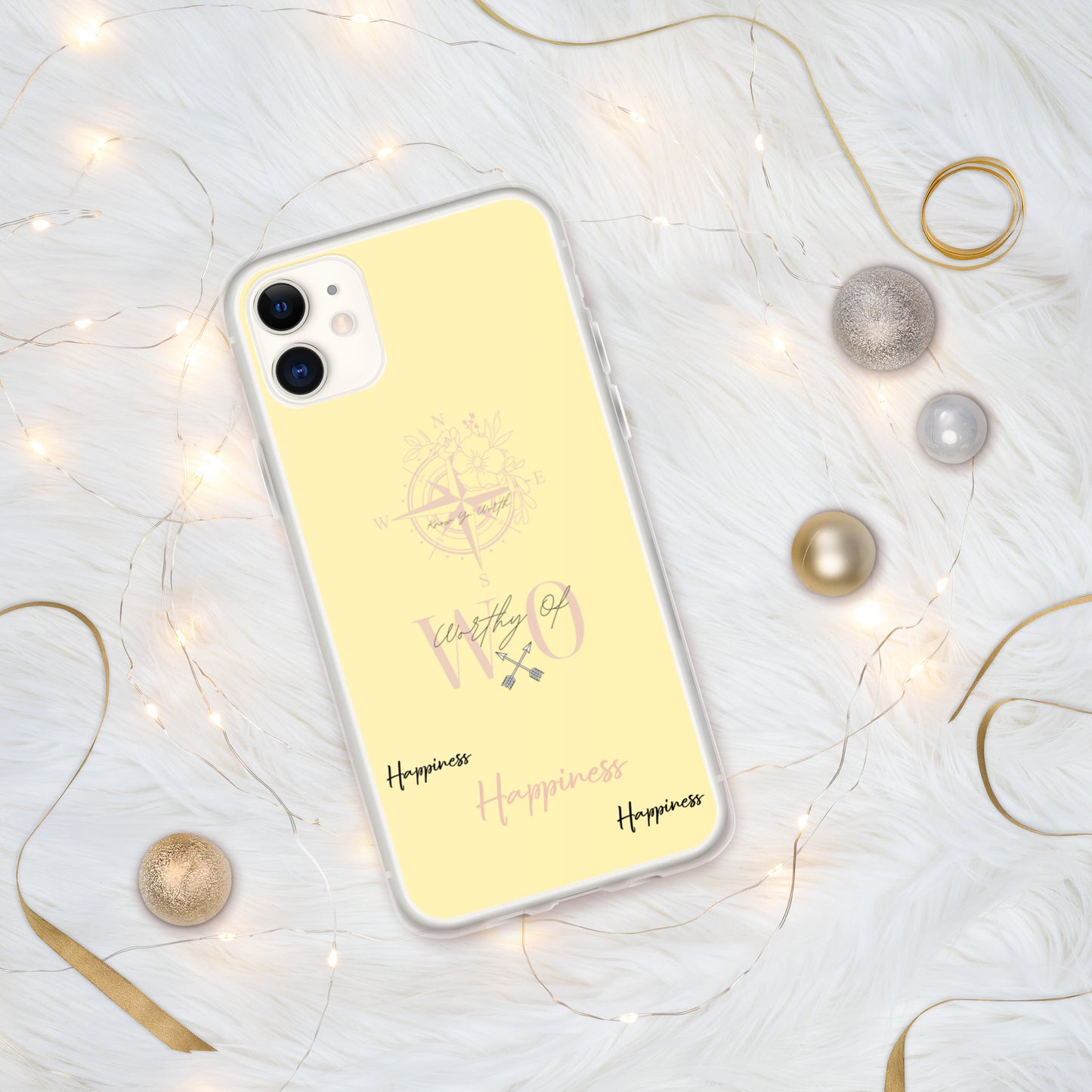 Worthy Of Happiness iPhone Case