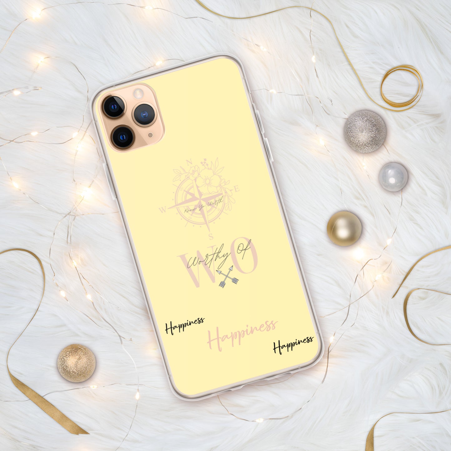 Worthy Of Happiness iPhone Case