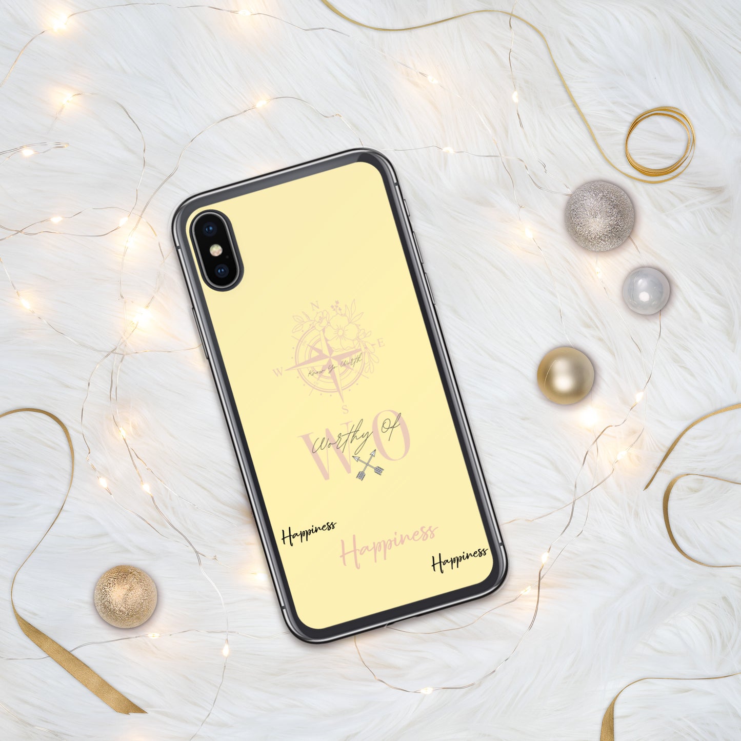 Worthy Of Happiness iPhone Case