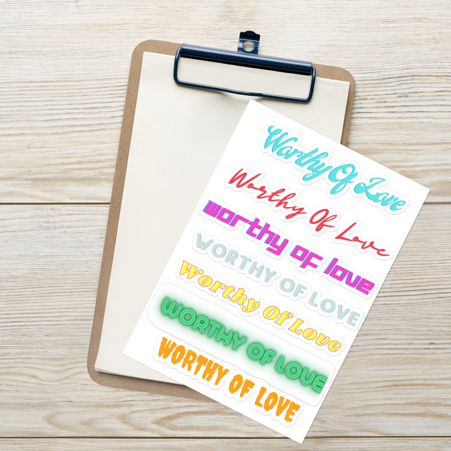 Worthy Of Love Sticker sheet