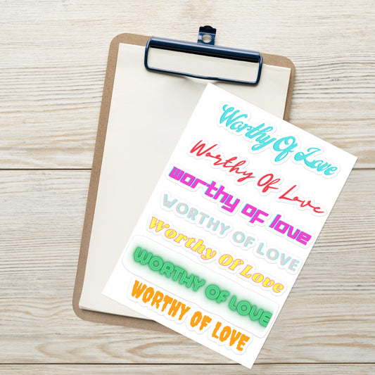 Worthy Of Love Sticker sheet