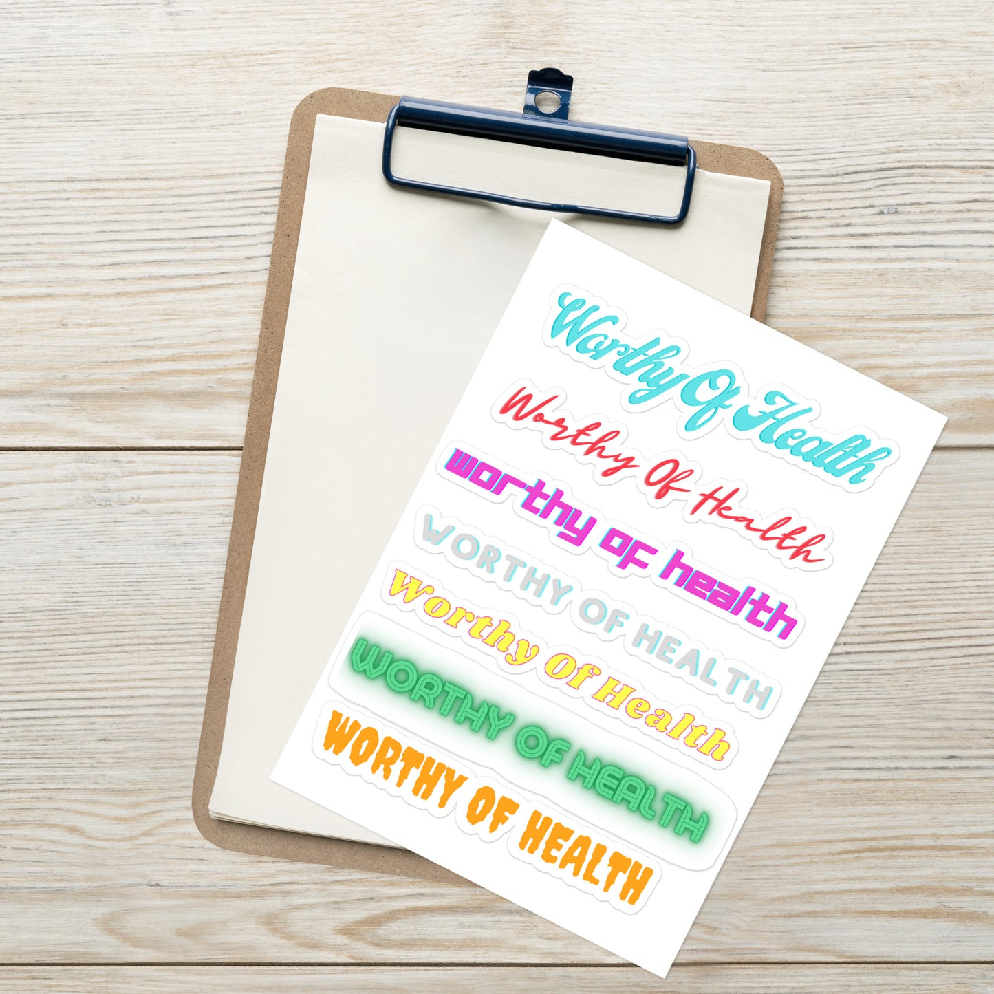 Worthy Of Health Sticker sheet