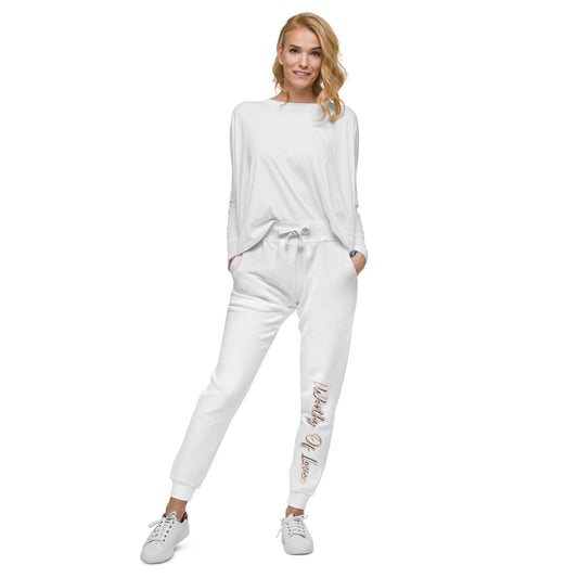 Worthy Of Love fleece sweatpants