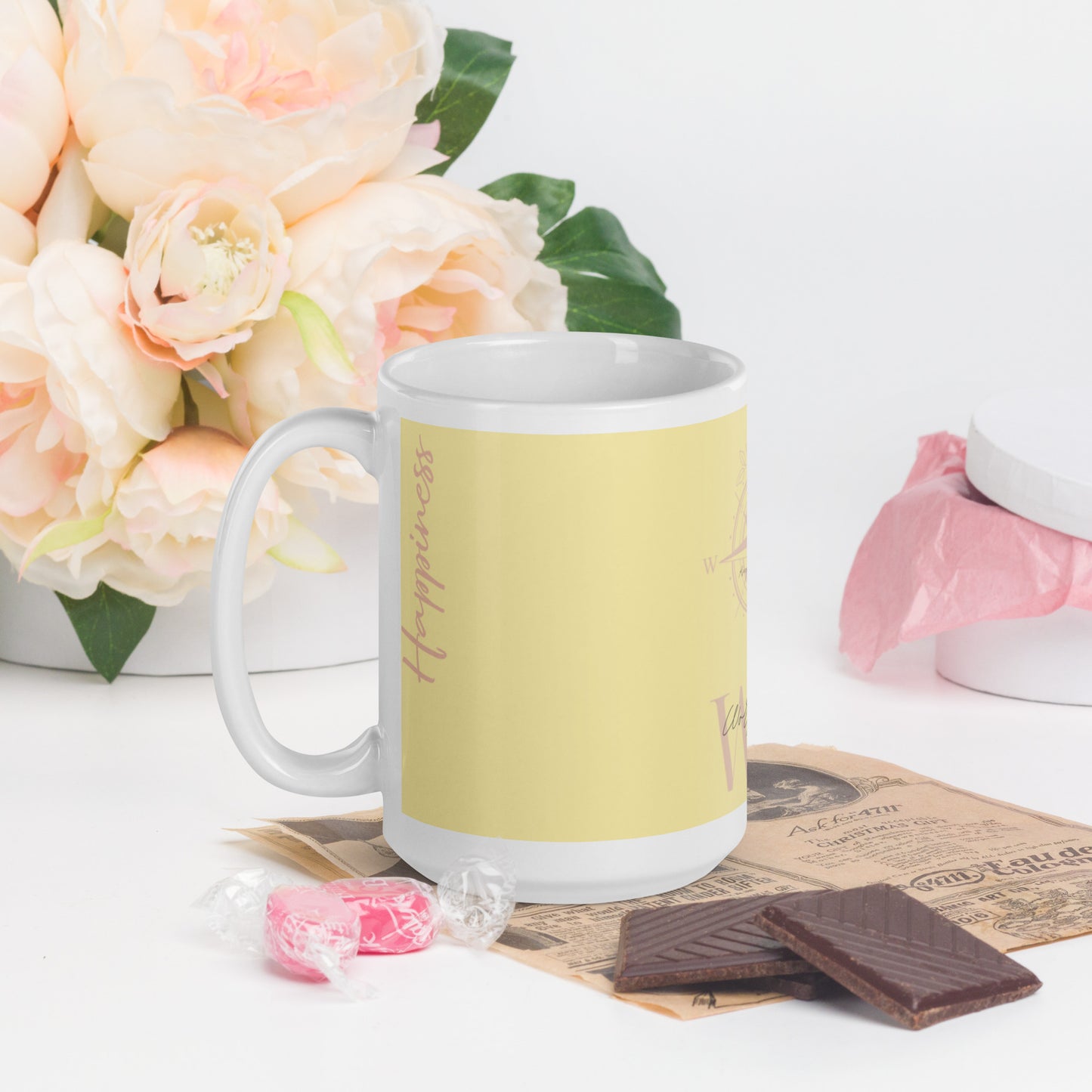 Worthy Of Happiness glossy mug