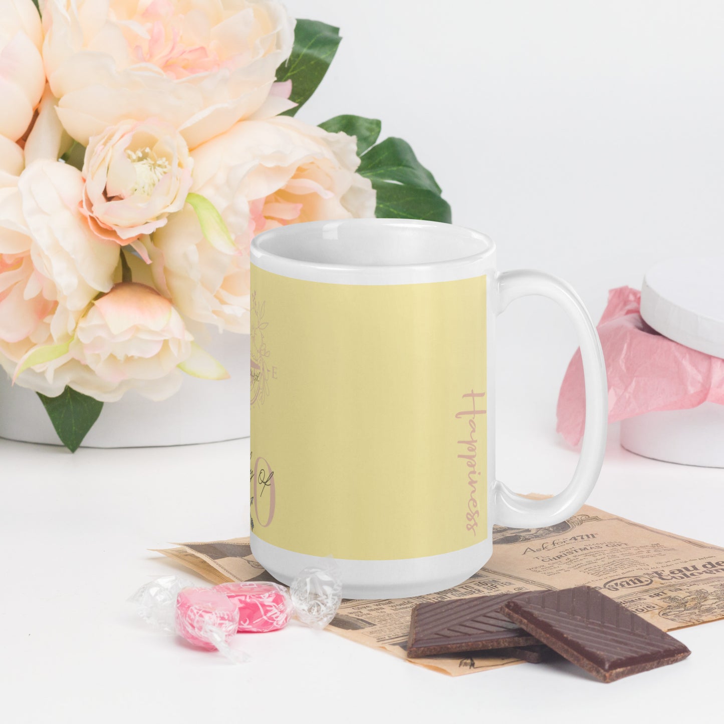 Worthy Of Happiness glossy mug